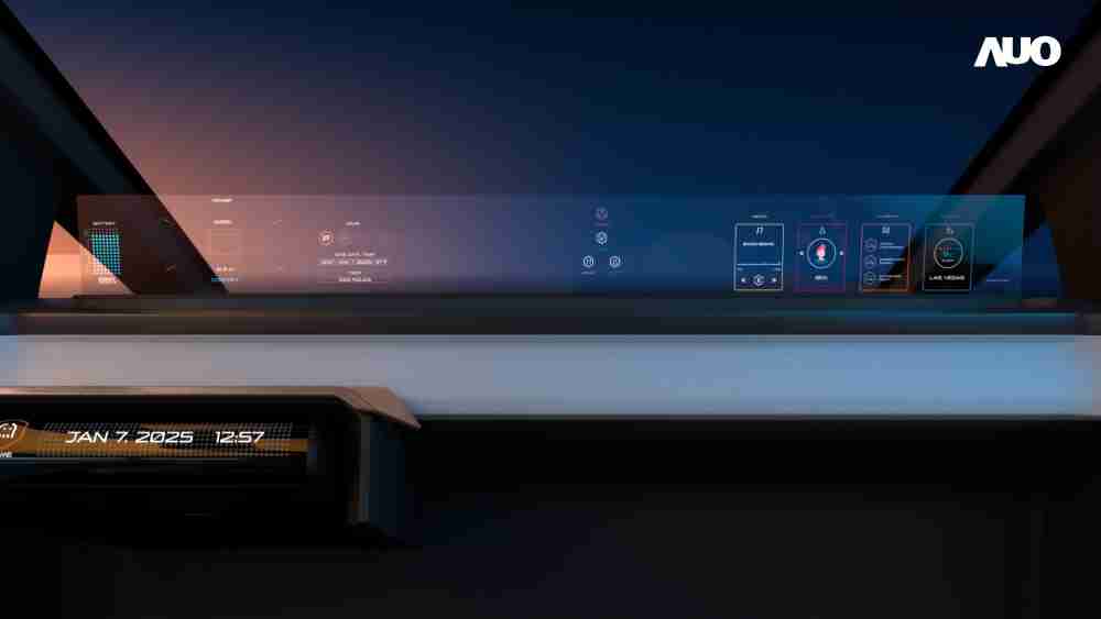 EBpay无界透明显示接口(Horizon Image Glass)透过车运算方案整合仪表板、、、中控台及副驾显示器，，，，一体式全景呈现，，，，提供乘用者清晰的前方视野、、、行车必要信息与娱乐功能